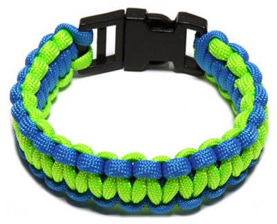 SecureLine NPCB550BLGM Survival Bracelet, M, 550 lb Working Load, Nylon,