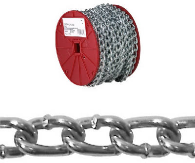 2/0 Bright Zinc Twist Link Chain