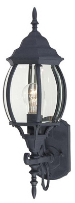 1LGT BLK Wall Lantern