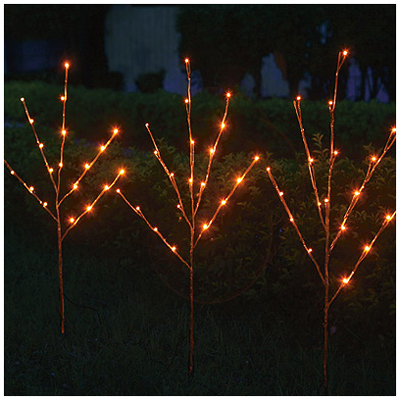 3PC ORG LED Stake Set