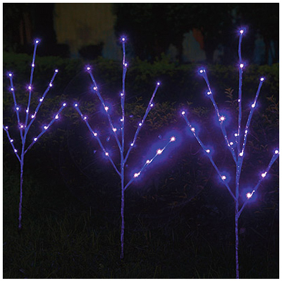 3PC Purp LED Stake Set
