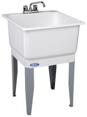 23x25 White Combo Laundry Tub
