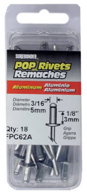 FPC60A  Rivet Short ALU 18PK