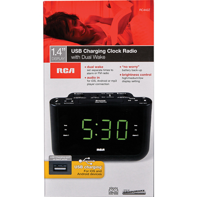 BLK LG LCD Clock Radio