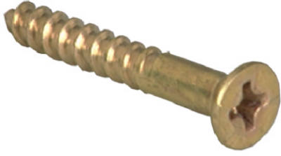 100Pk 4x1/2 FH Brass Wood Screw