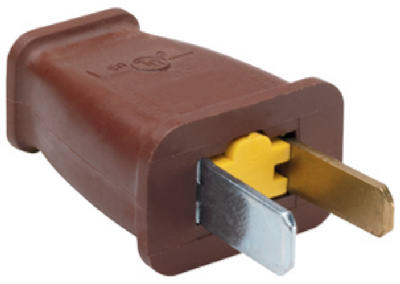 15A Brown 2 Wire Polarized Plug