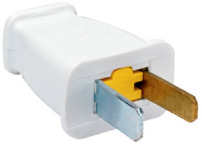 White 2Prong Cord Polarized Plug