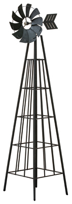 6' BLK Windmill Obelisk