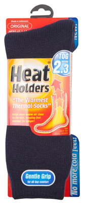 Heat Holder Navy Socks