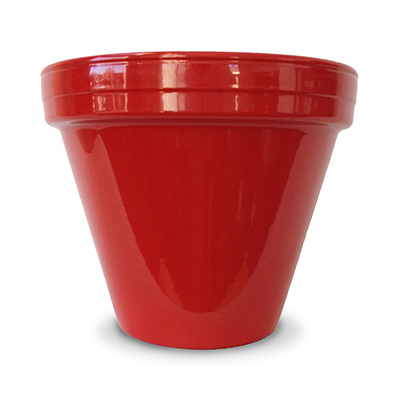 PCS6-R  Planter 6.5" RED Cera