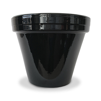 8.5" BLK Cera Planter