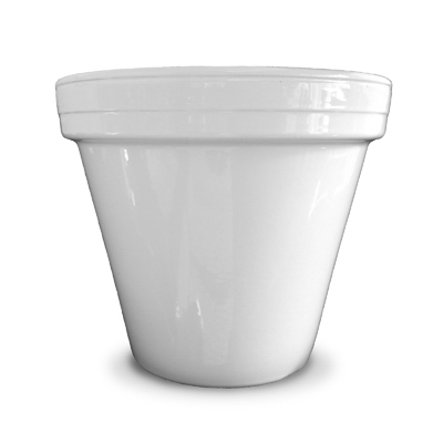 8.5" WHT Cera Planter