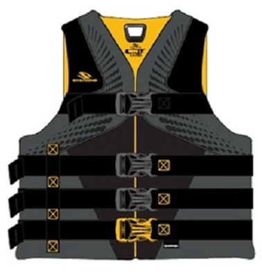 LG/XL BLK/YEL Men Vest