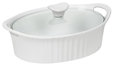 1.5QT WHT Oval Casserol