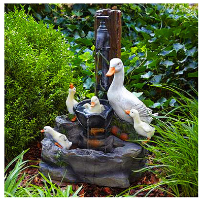 23"Duck Family Fountain