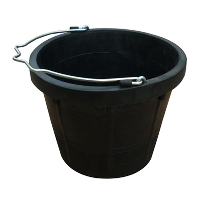 12QT Black Rubber Bucket