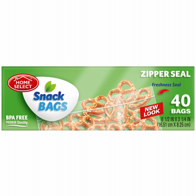 40CT Zip Snack Bag