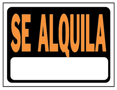 8.5x12 Se Alquila Sign