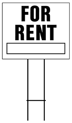 19x24 For Rent Sign