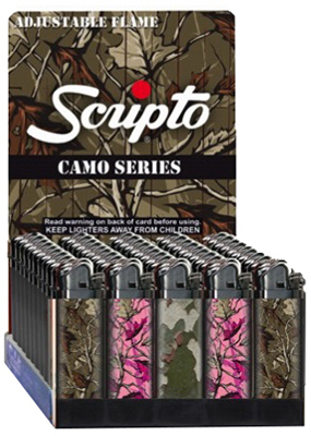 Calico Brands DW13-50/CAMO Disposable Lighter Assortment with Display