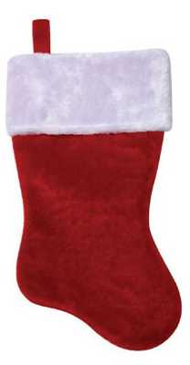 17.5"RED Plush Stocking