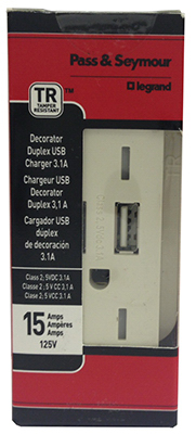 White Combo USB Charger