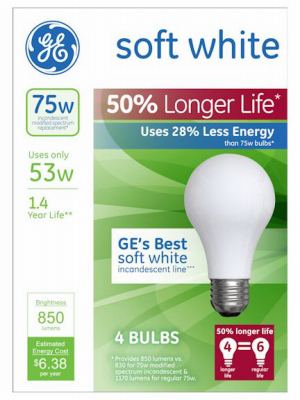 GE 4PK 53W LL Halo Bulb