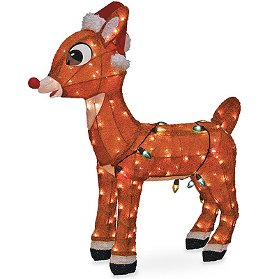 36" Prelit 3D Rudolph