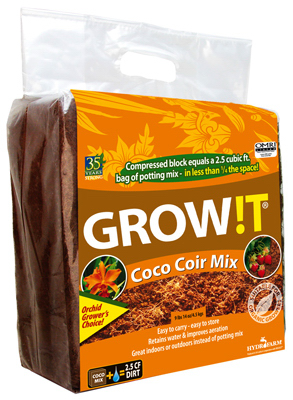 GROW!T Coco Coir Planting Mix, Organic