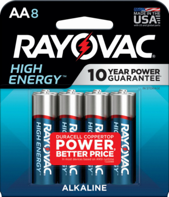 Rayovac 8PK AA Alkaline Battery