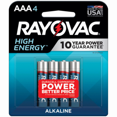 Rayovac 4PK AAA Alkaline Battery