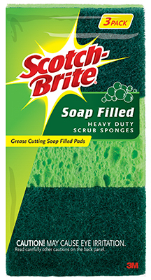 3PK Soap Filled Sponges