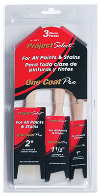 3PC 1 Coat Pro Brush Set