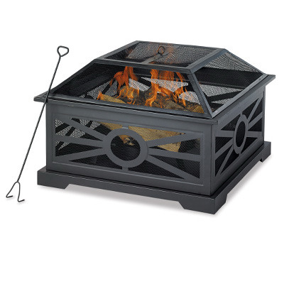 FS 30" SQ Fire Pit Wood