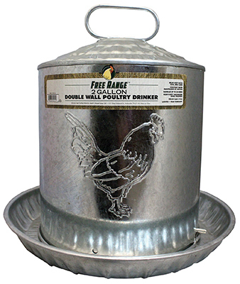 2GAL POULTRY WATERER GALV