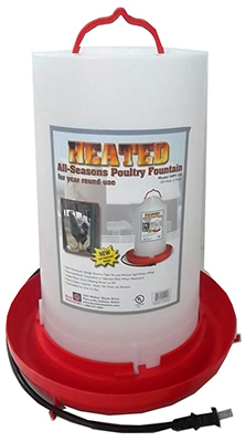 3GAL Heated Poultry Fountain
