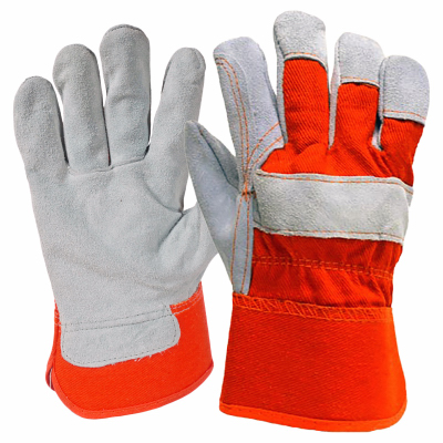 LG GRY DBL LTHR Glove