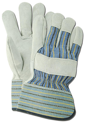 LG GRY LTHR Palm Glove