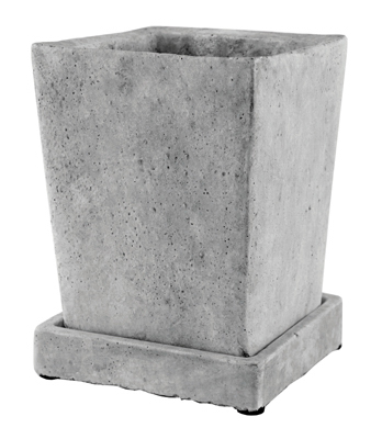 5"Slate WTHR SQ Planter