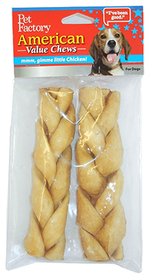 2PK 6-7 Braid Dog Treat