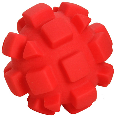 4" RED Bumpy Dog Ball