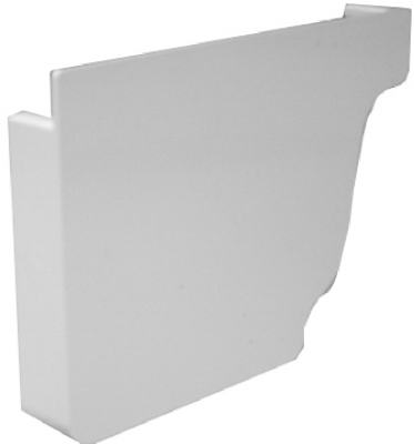 MO611   Gutter End Cap LH WHT