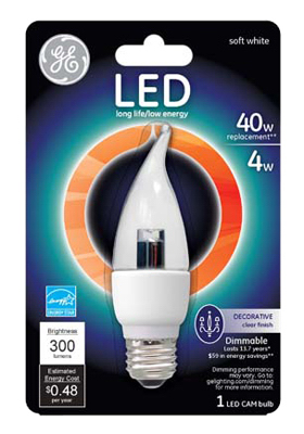 GE 4W CLR LED Bulb