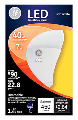 GE 7W A19 LED Bulb