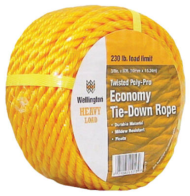 3/8"x50' YEL Poly Rope