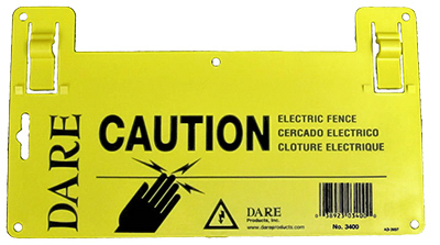 Dare Large Electric Fence Warning Sign