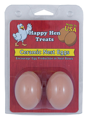 Ceramic Nest Eggs, Brown, 2 pk