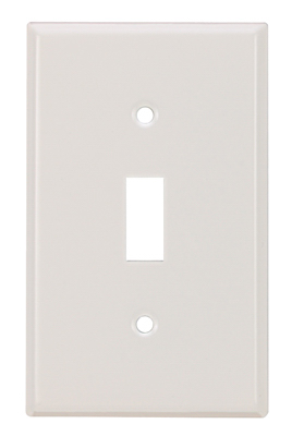 White 1G Toggle Wall Plate