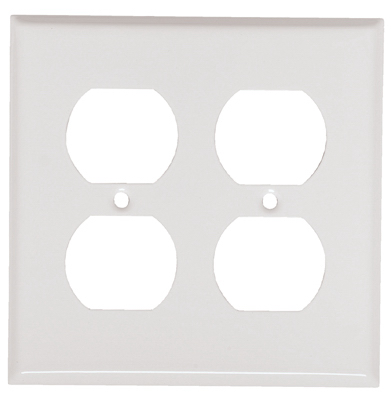 WHT 2G DPLX Wall Plate