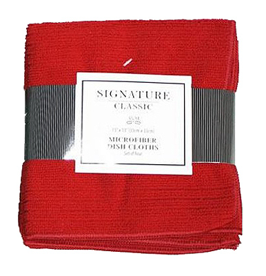 4PK13x13 RED Dish Cloth